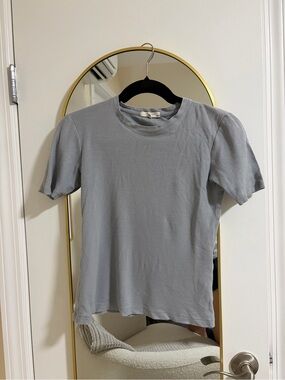 Rag and Bone Light Blue Ribbed T Shirt
